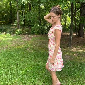 My Michelle Pink and White Sleeveless Sundress